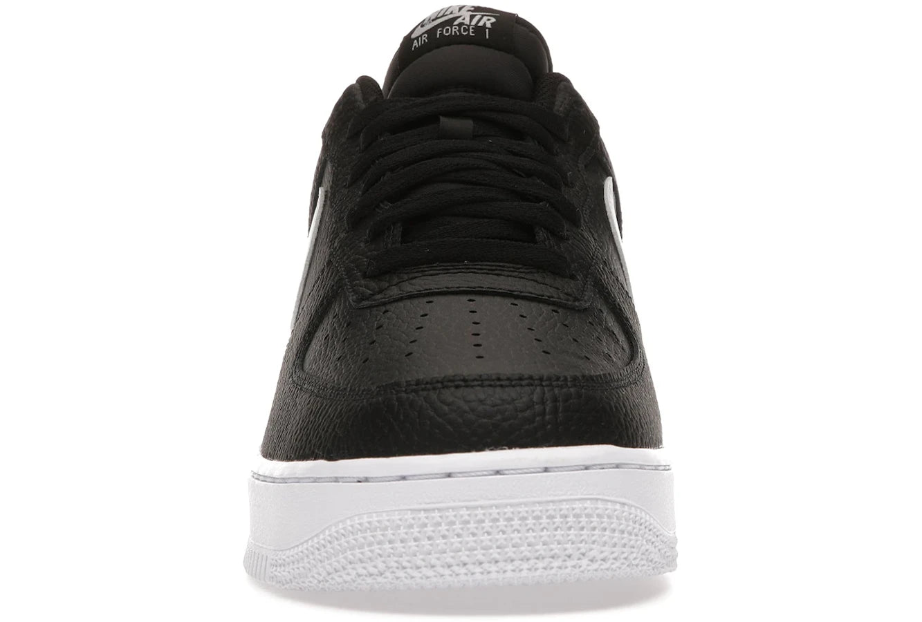 Nike Air Force 1 Low '07 Schwarz Weiß Genarbtes Leder