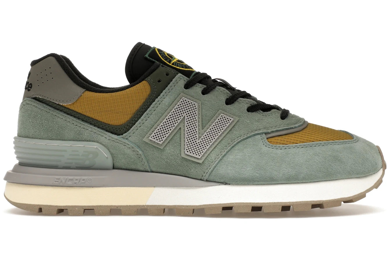 New Balance 574 Legacy Stone Island Hellgrün
