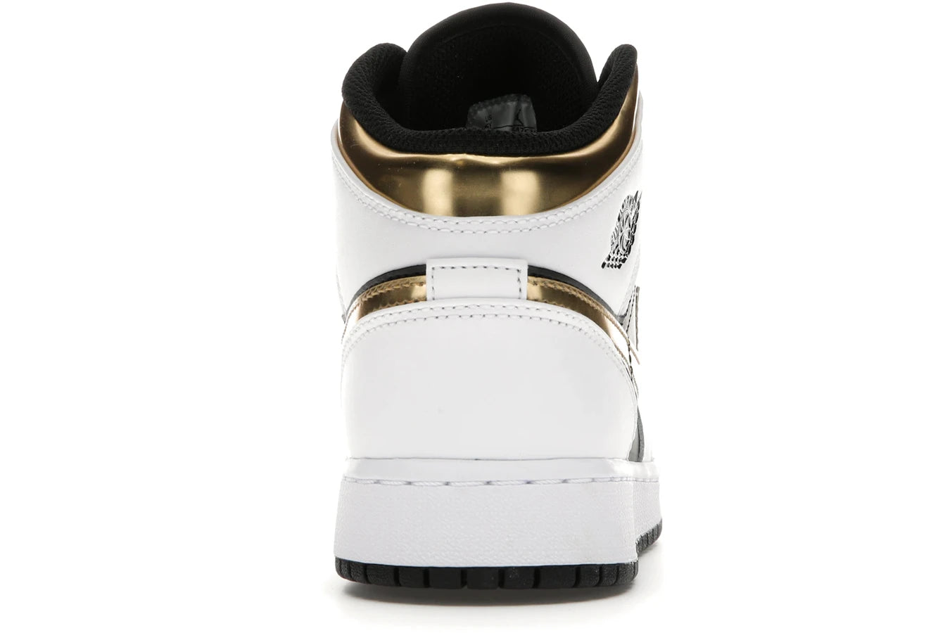 Air Jordan 1 Mid White Gold Black