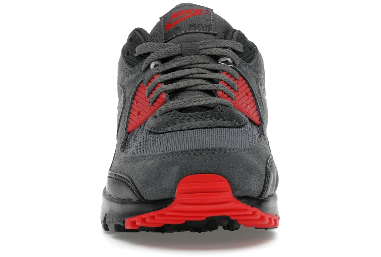 Nike Air Max 90 Smoke Grey Fire Red