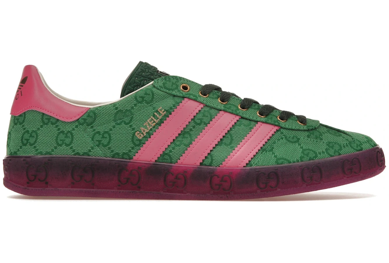 Adidas x Gucci Gazelle Grün GG Monogramm
