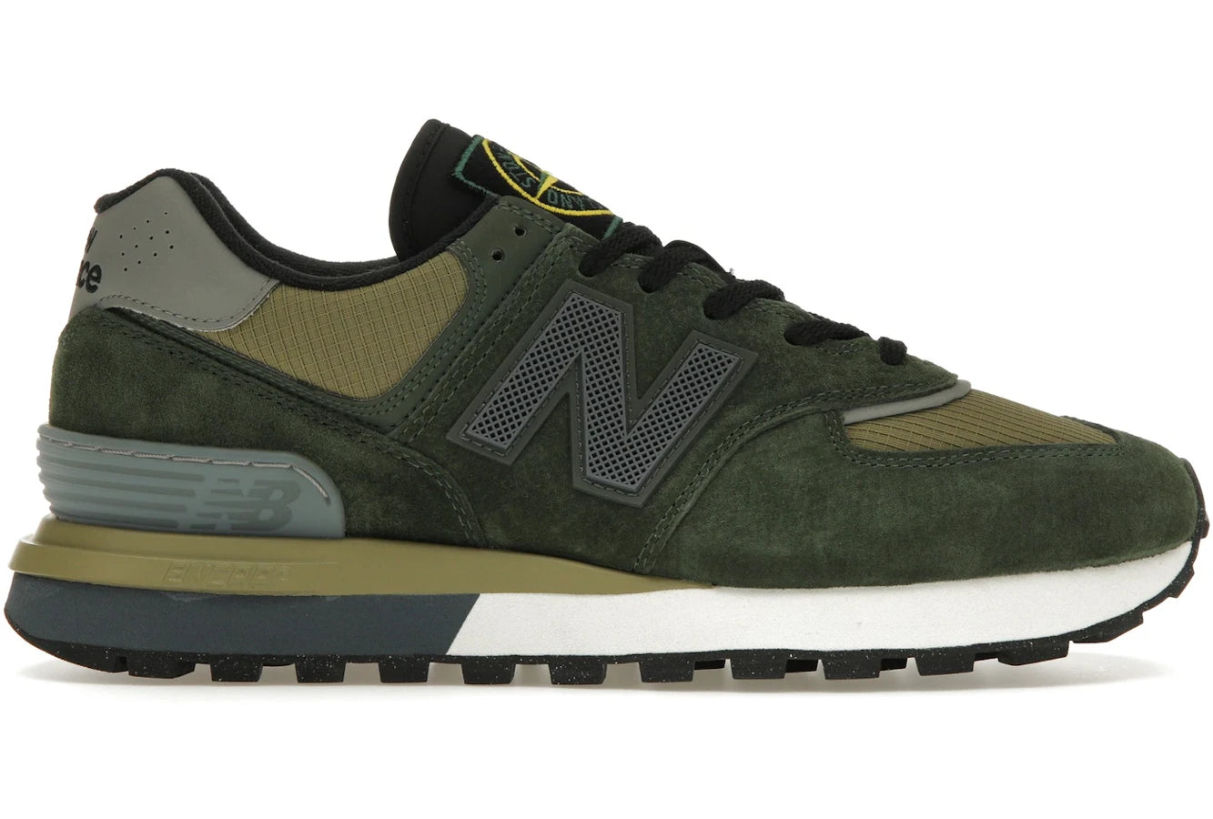 New Balance 574 Legacy Stone Island Dunkelgrün