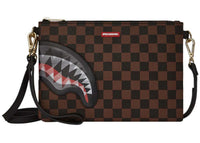 Sprayground Sharks In Paris Lentikular Champ Crossover Clutch Braun Kariert