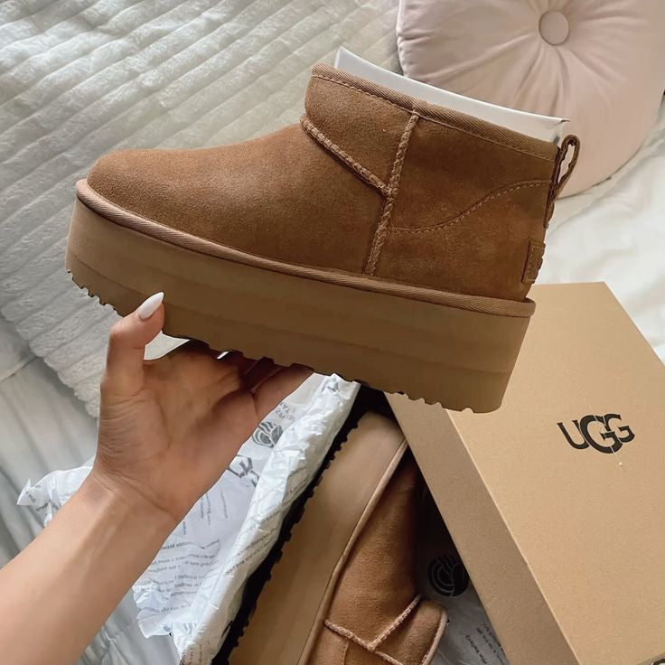 UGG Classic Ultra Mini Platform Stiefel Kastanie