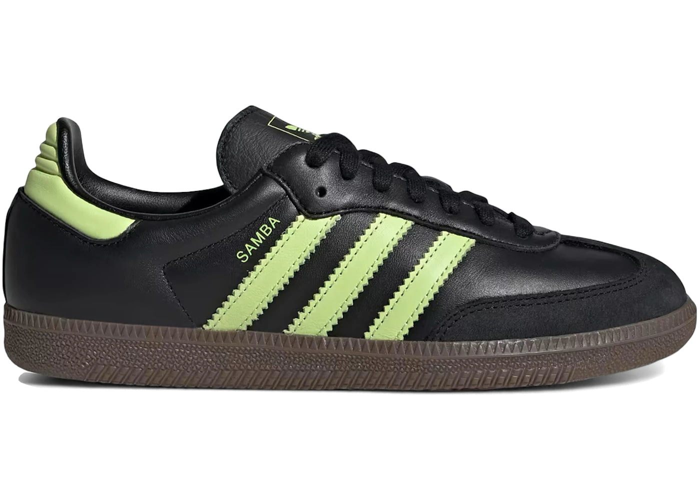 adidas Samba OG Black Pulse Lime (Damen)