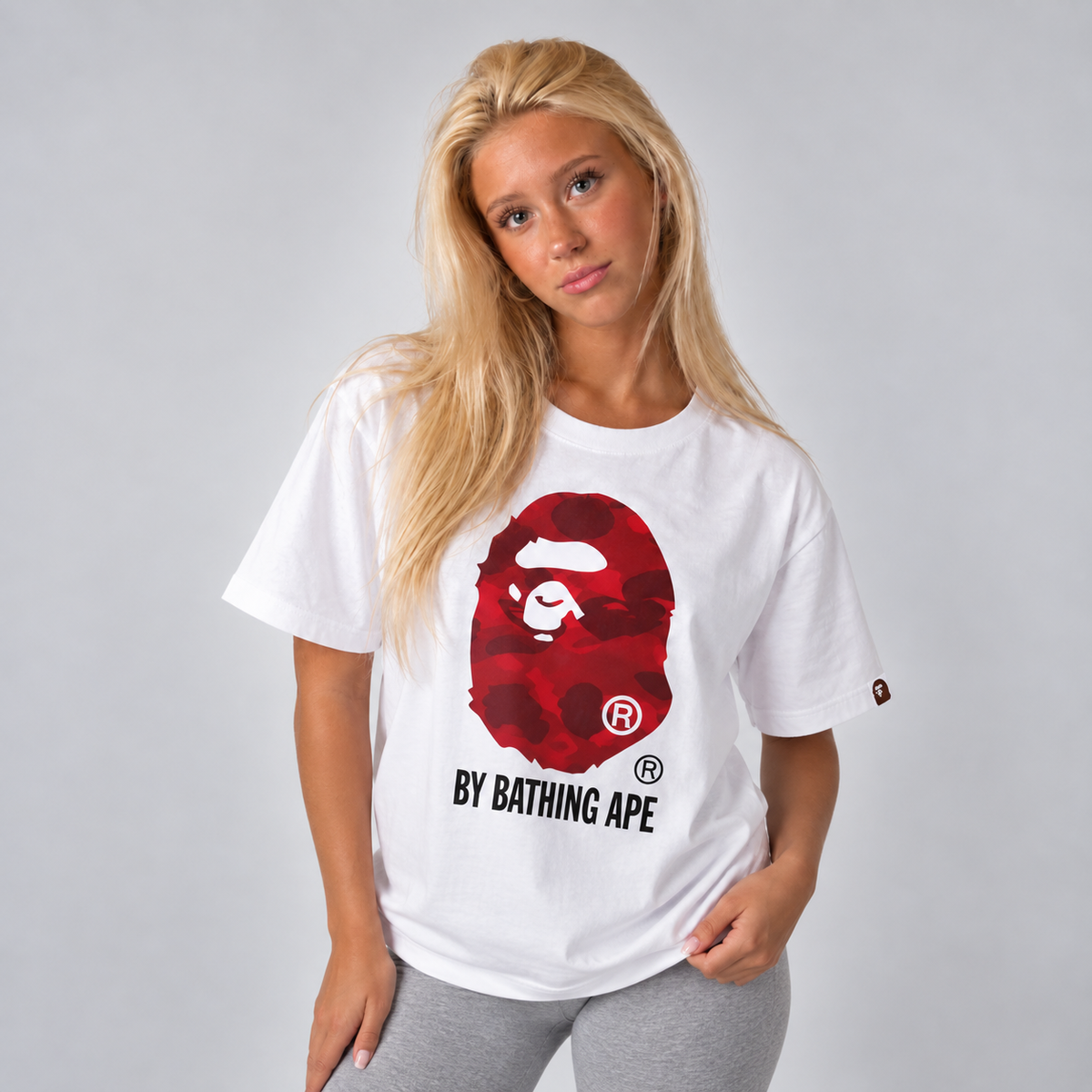 BAPE Color Camo T-Shirt White Red