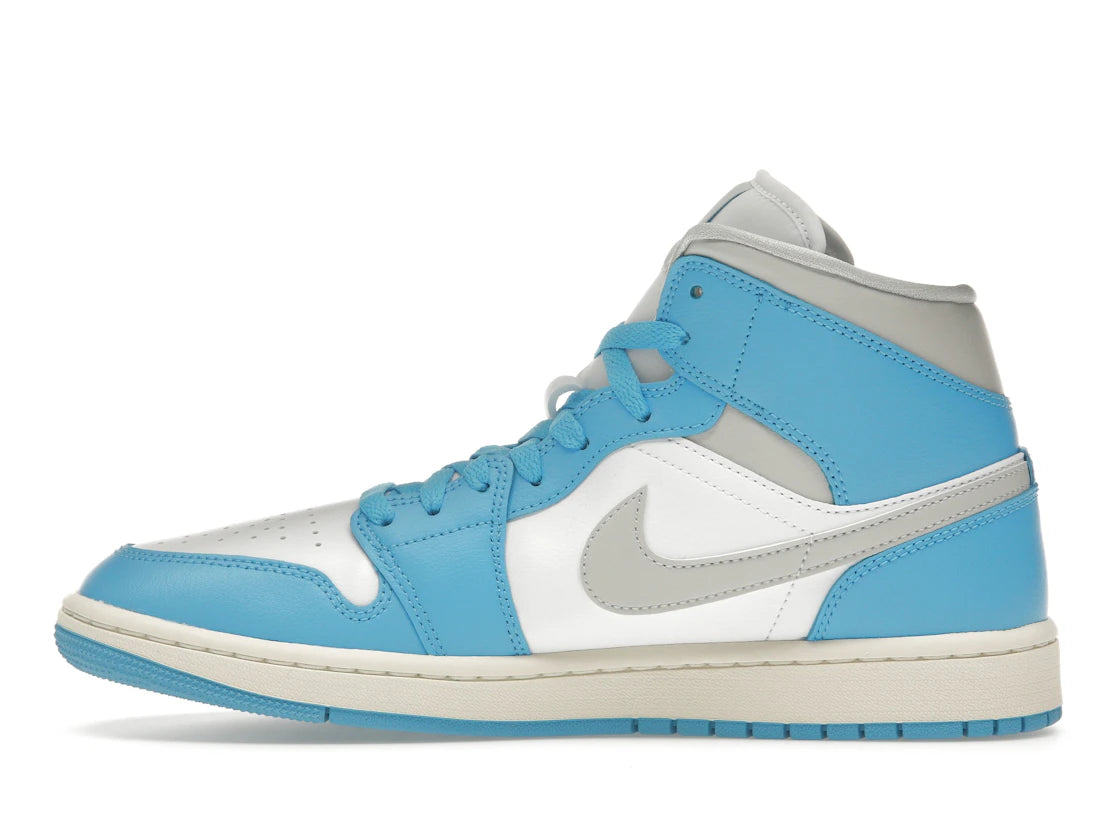 Jordan 1 Mid Dark Powder Blue White Sail Neutral Grey (Damen)