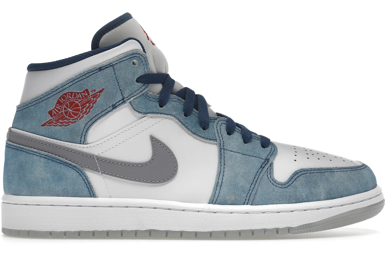 Air Jordan 1 Mid French Blue Fire Red