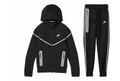 Nike Sportswear Tech Fleece Full-Zip Hoodie & Joggers Reflektierende Details Set Schwarz/Bemis Silver