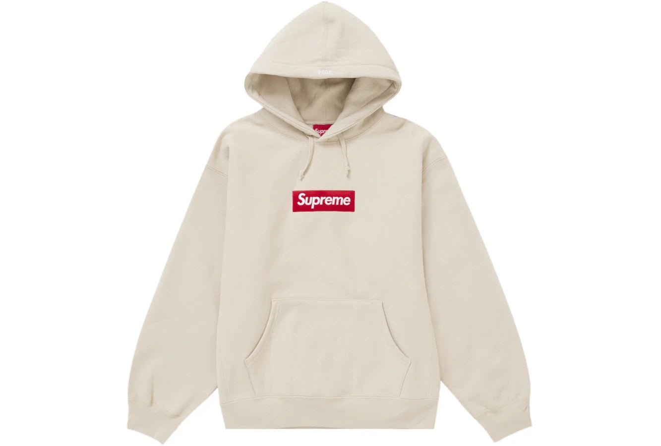 Supreme Box Logo Hooded Sweatshirt Stone