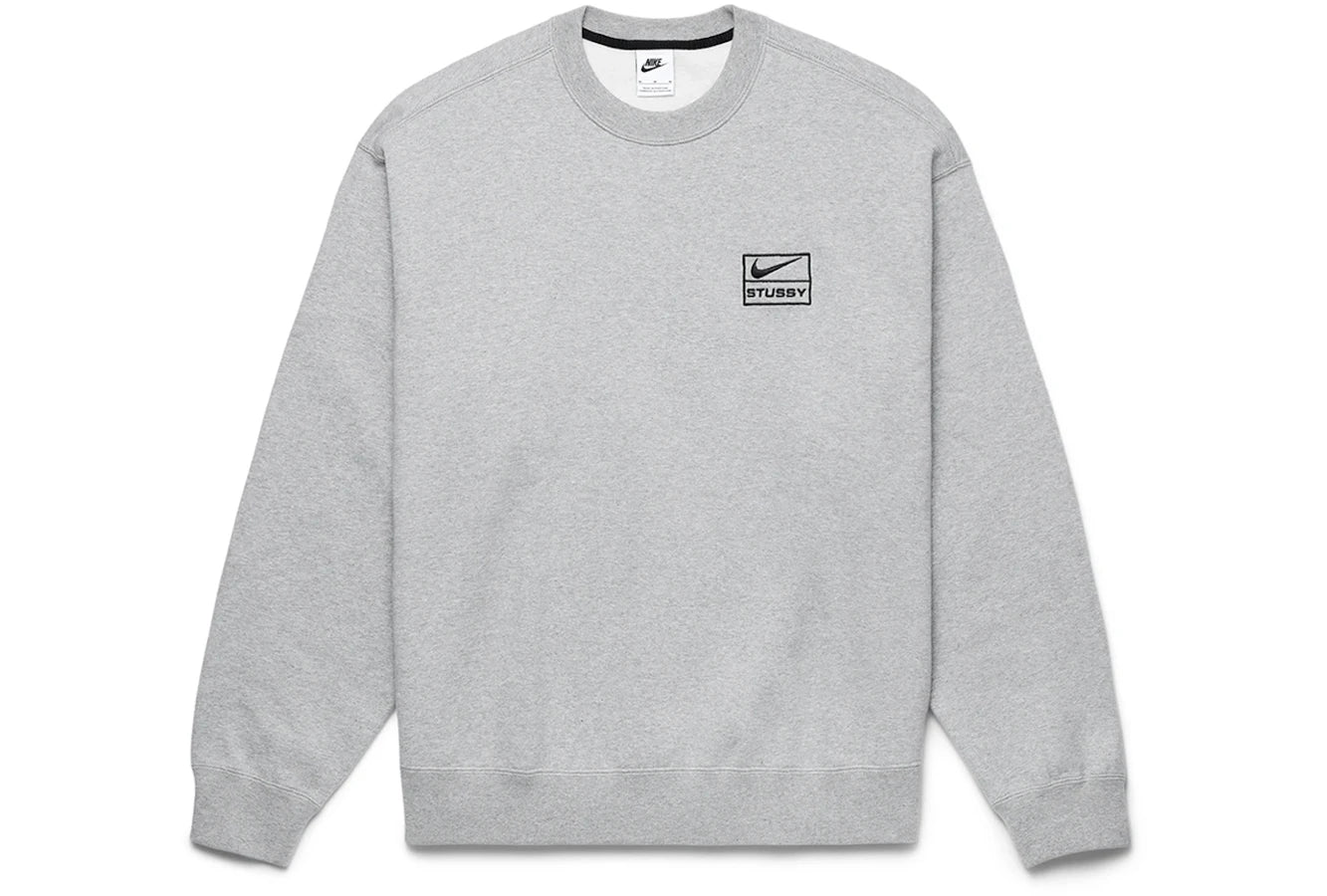 Nike x Stussy Crew Fleece Grau