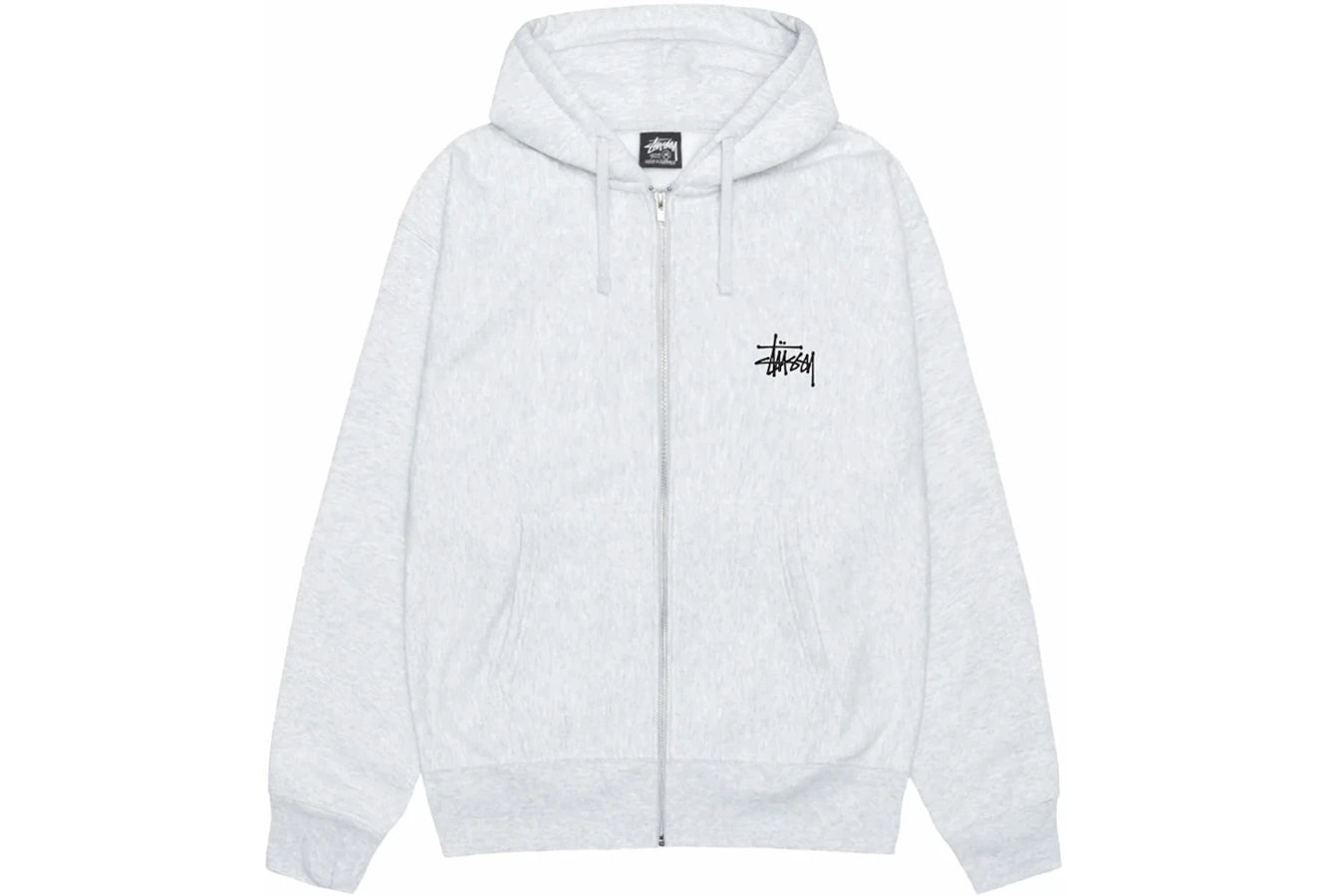 Stussy Basic Stussy Zip Hoodie Ash Heather