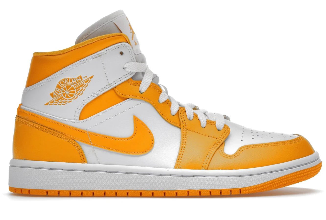 Air Jordan 1 Mid White University Gold