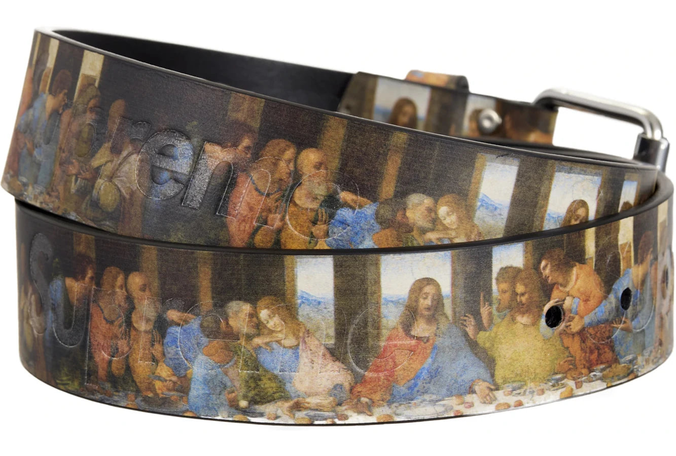 Supreme Last Supper Ledergürtel Mehrfarbig
