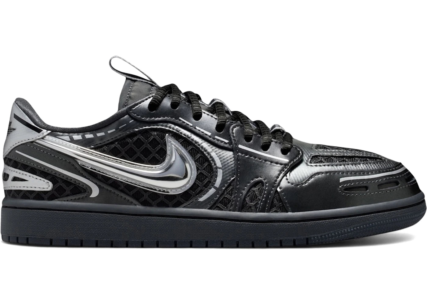 Jordan 1 Low Method of Make V3 Black Metallic Silver (Damen)