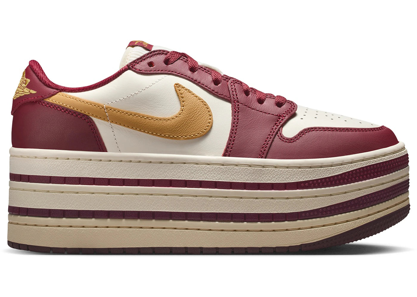 Jordan 1 Low Triple Stack Team Red Pale Ivory (Damen)