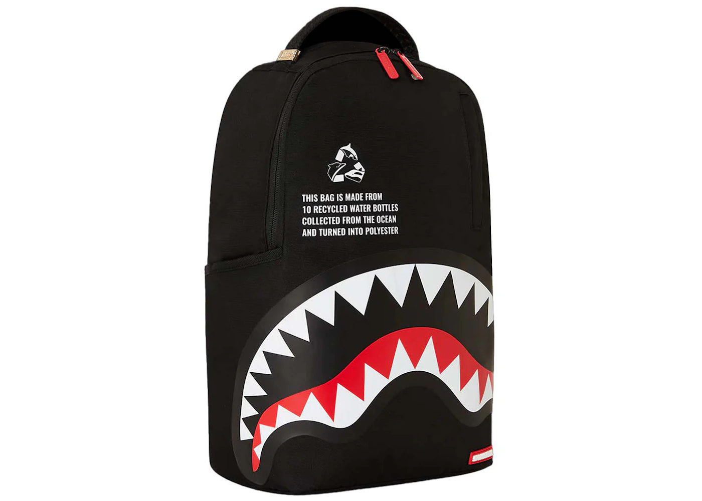 Sprayground Core Recycled Shark DLXSR Rucksack Schwarz/Rot