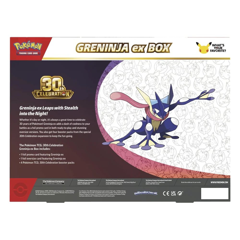 Pokémon TCG 30th Celebration: Greninja ex Box