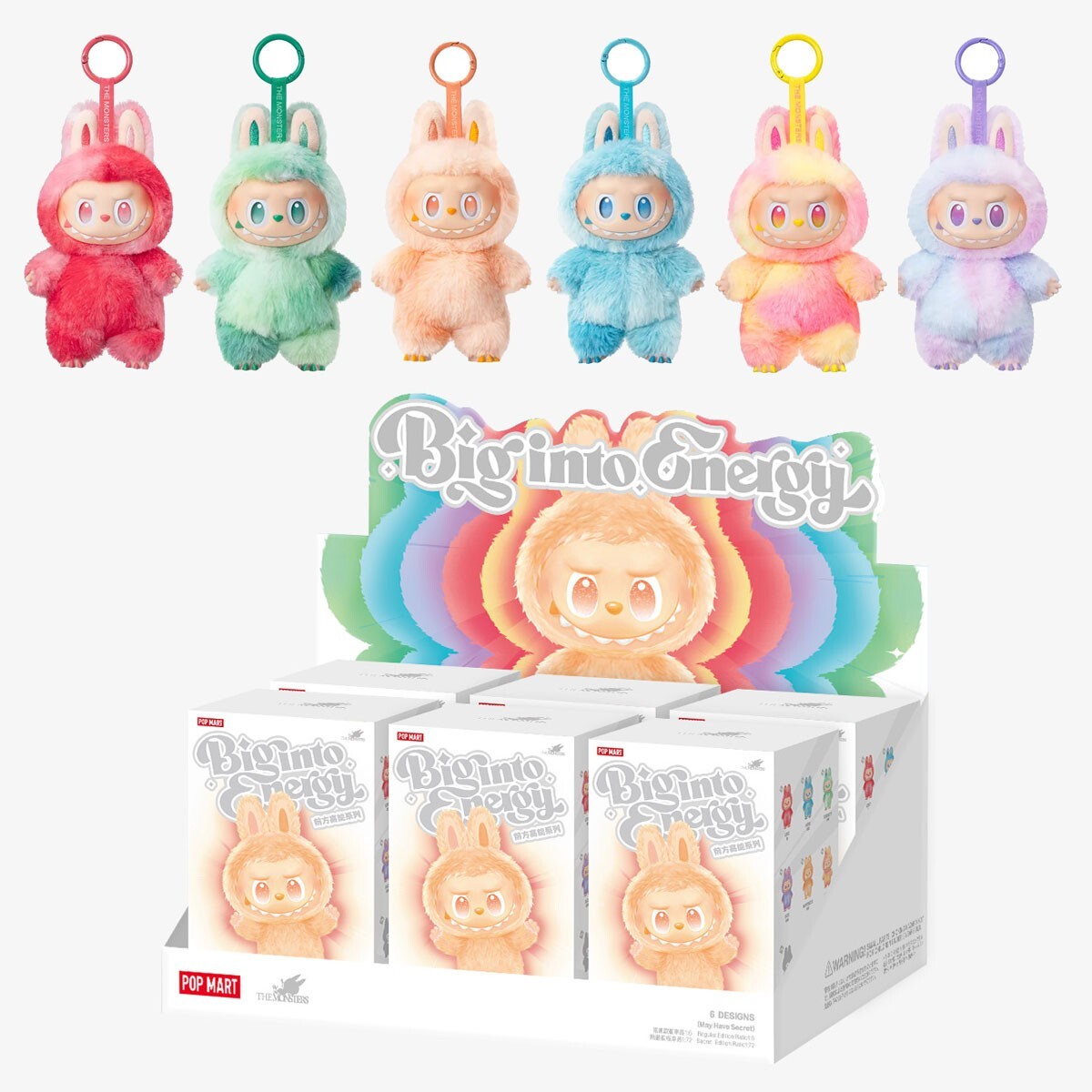 Pop Mart Labubu The Monsters Big into Energy Series Vinyl Plüsch Anhänger Versiegelte Blind Box