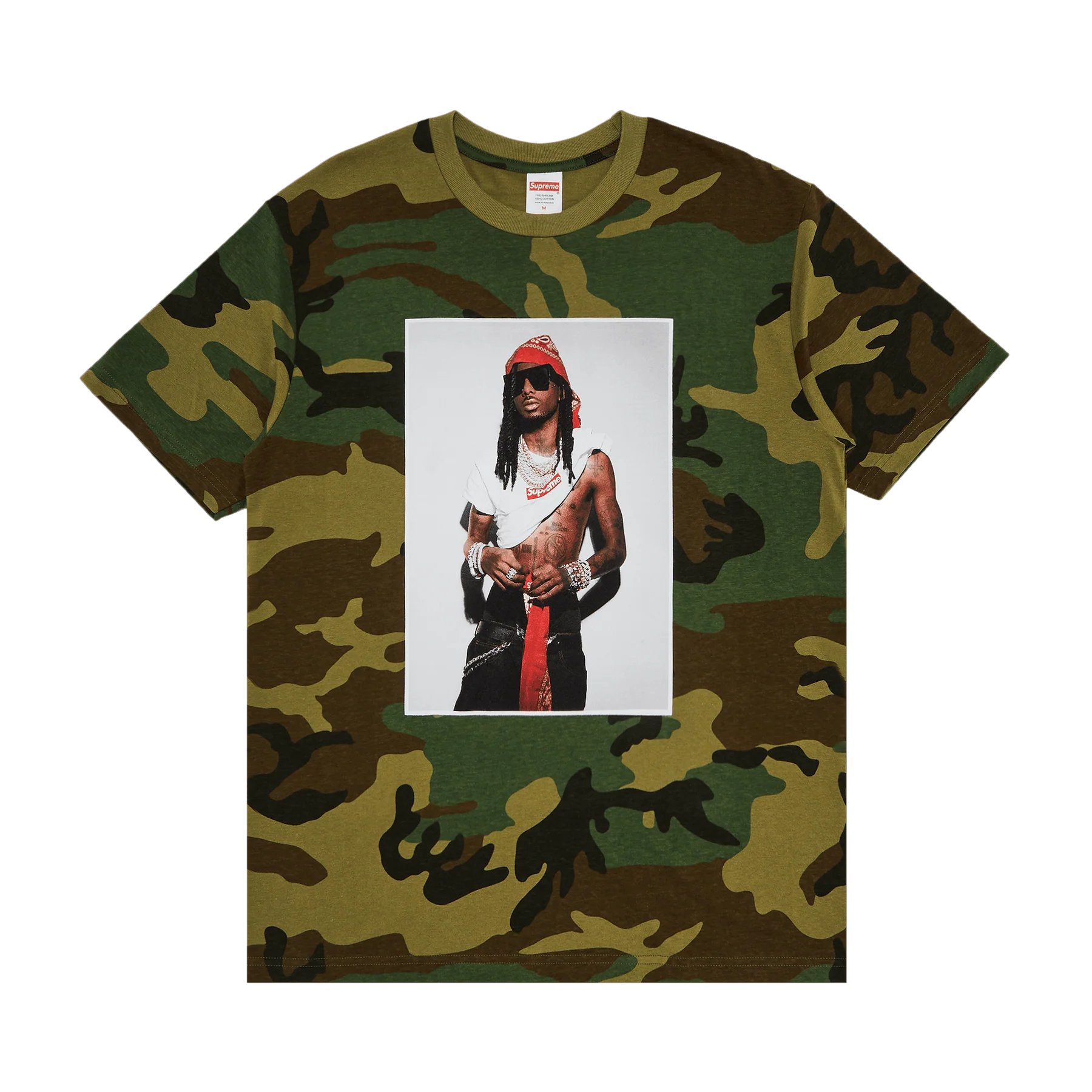 Supreme Playboi Carti T-Shirt Woodland Camo