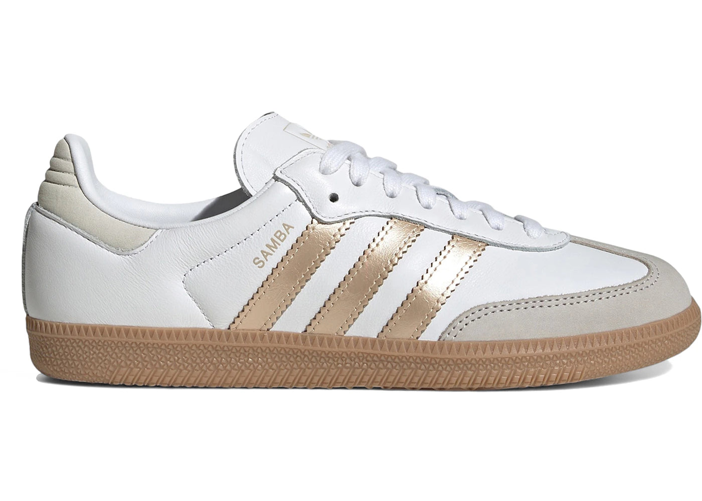 adidas Samba OG White Wonder Gold Metallic (Damen)