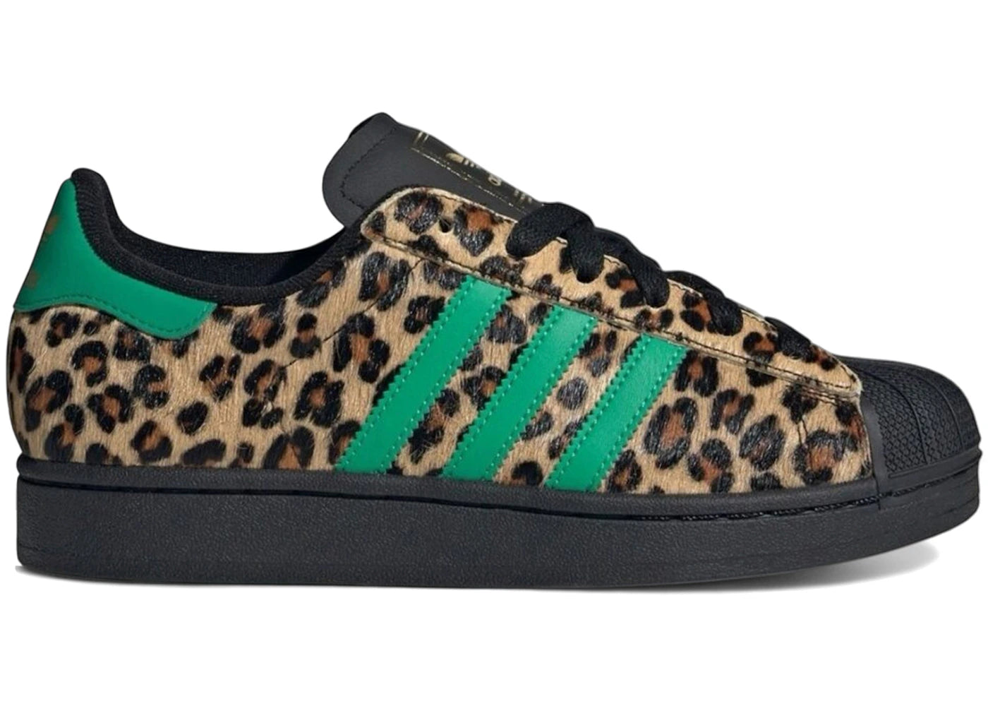 adidas Superstar Black Green Leopard (Damen)