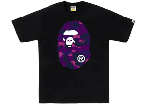 BAPE Color Camo Big Ape Head T-Shirt Black Purple
