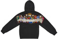 Supreme Last Supper bestickter Kapuzenpullover mit Reißverschluss, schwarz