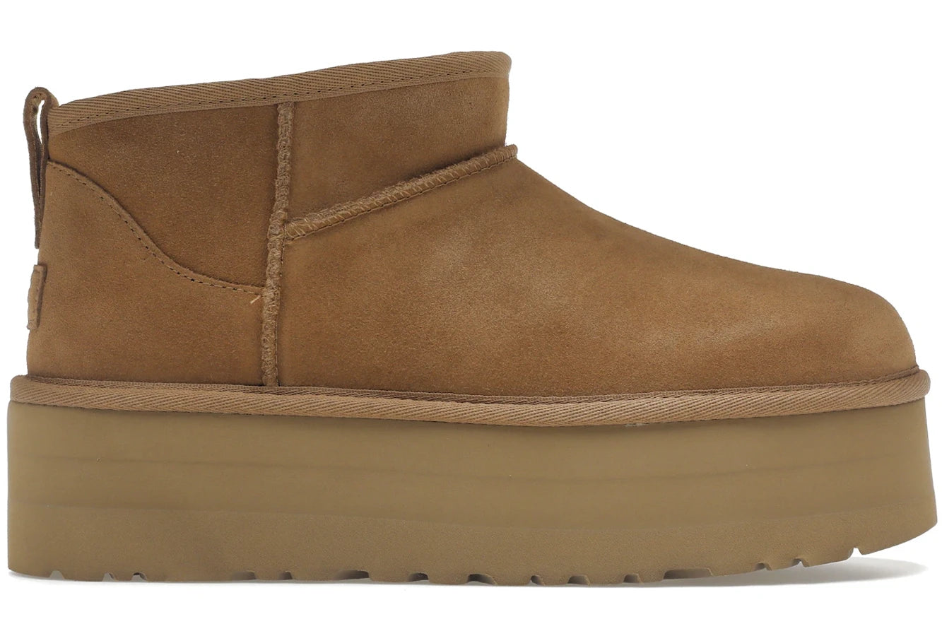 UGG Classic Ultra Mini Platform Stiefel Kastanie