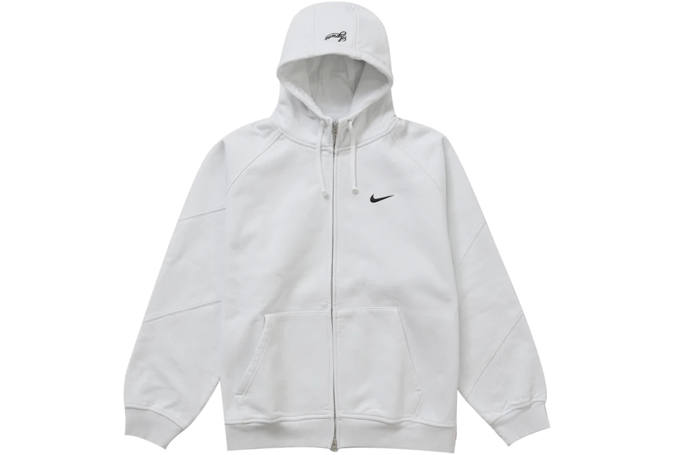 Supreme Nike Zip Up Hooded Sweatshirt Weiß