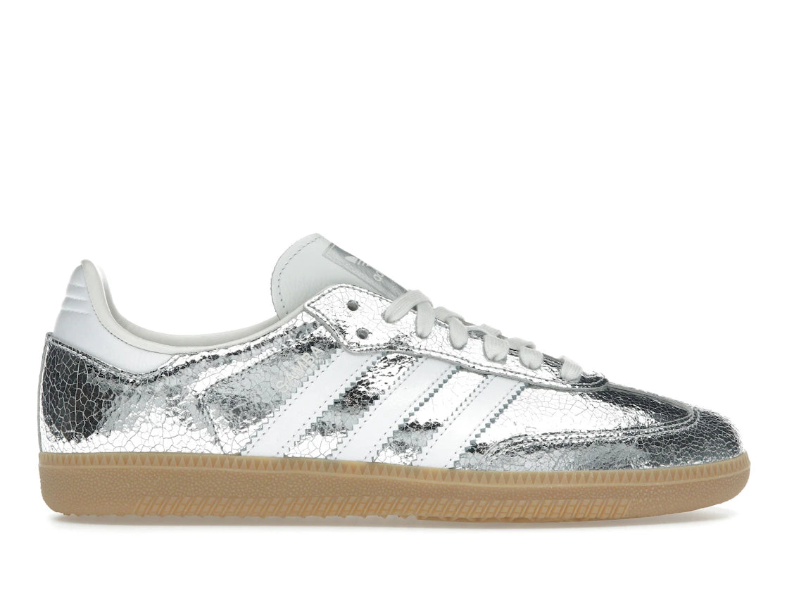 adidas Samba OG Silver Metallic Cracked Leather (Damen)