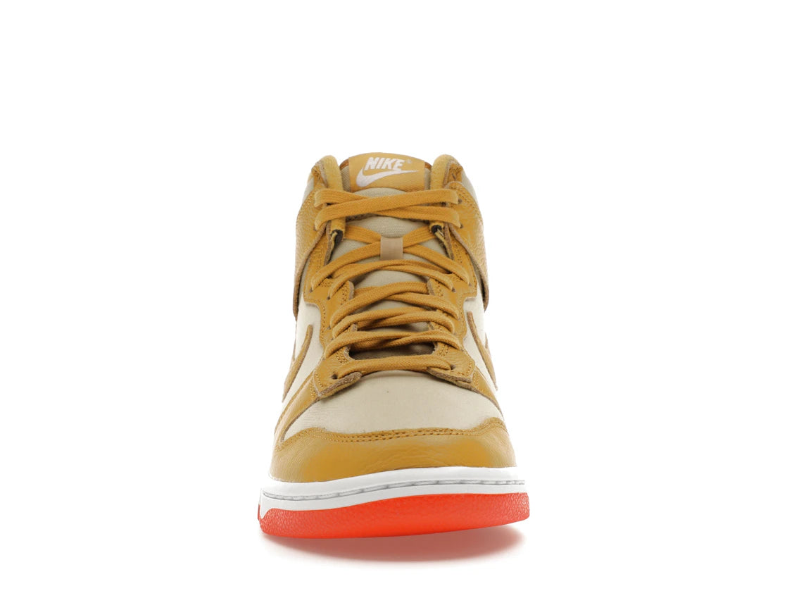 Nike Dunk High Wheat Gold Safety Orange