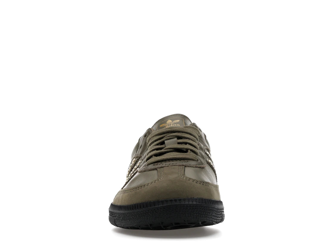 adidas Samba OG Studded Stripes Dark Khaki Schwarz (Damen)