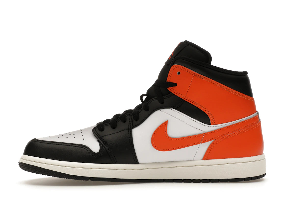 Jordan 1 Mid Black Toe Starfish