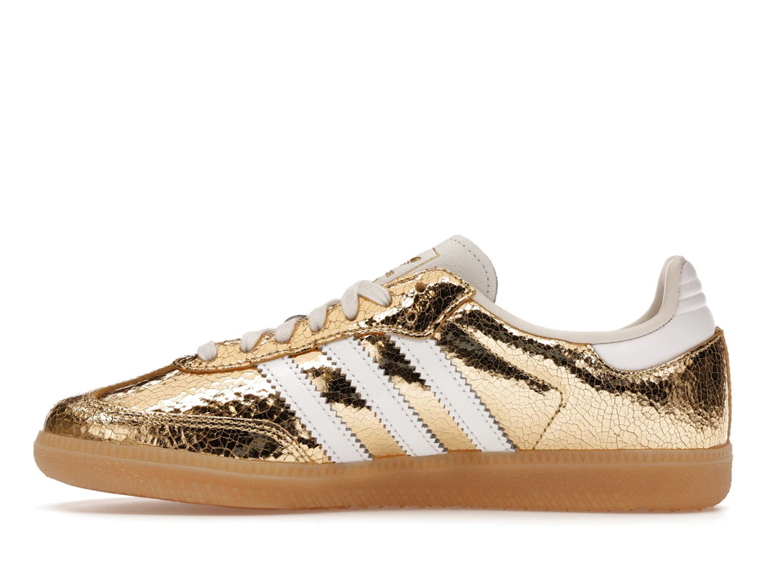 adidas Samba OG Gold Metallic Cracked Leather (Damen)