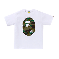 BAPE Color Camo Big Ape Head T-Shirt White Green