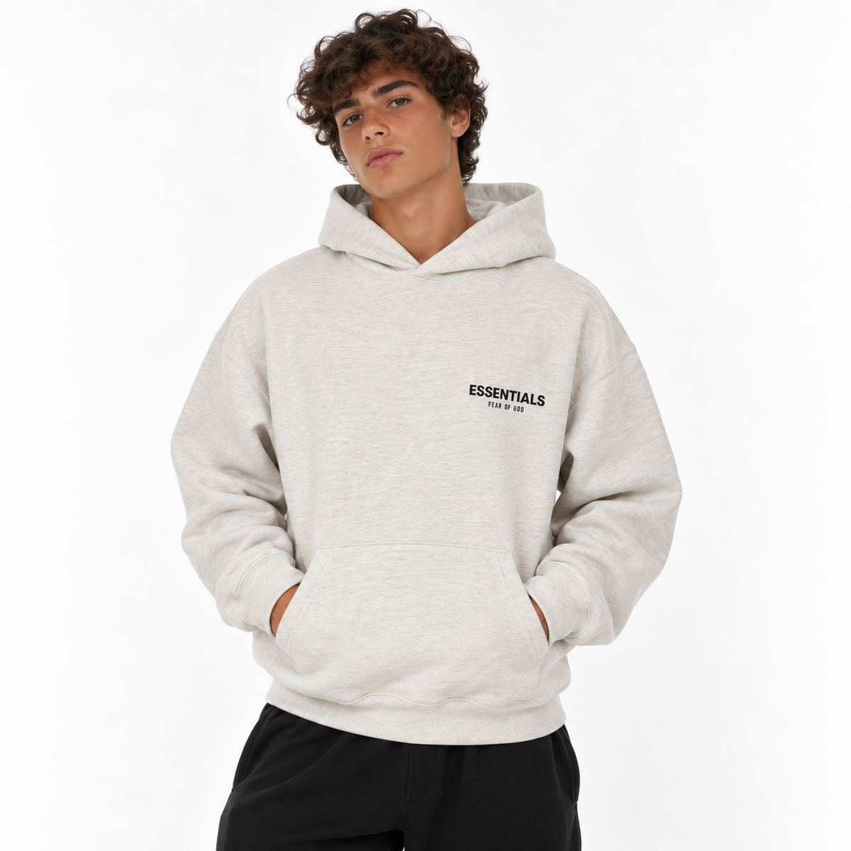 Fear of God Essentials Hoodie 'Light Oatmeal'